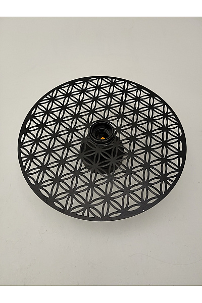 Černé stropní svítidlo s geometrickým vzorem květ života | Unimoda | obrázek 5