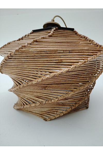 Závěsné svítidlo proutěné geometrické hnědé | Unimoda | obrázek 5