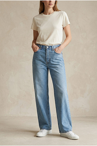 LEVIS Dámské Bavlněné Džíny S Vysokým Pasem Wide Leg Velikost US 32 X 32