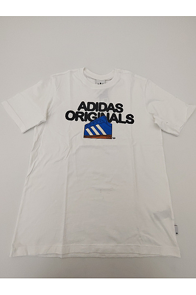 ADIDAS Bílé bavlněné pánské tričko s krátkým rukávem a potiskem Vel. US M | ADIDAS | obrázek 2