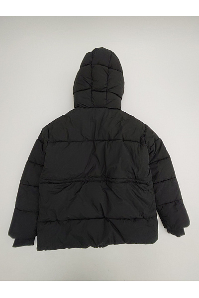 URBAN CLASSICS Dámská černá prošívaná zimní bunda s kapucí puffer Velikost S | URBAN CLASSICS | obrázek 6