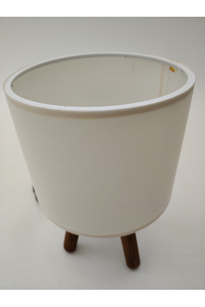 Stolní lampa s dřevěným stativem a bílým stínidlem | Unimoda | obrázek 4