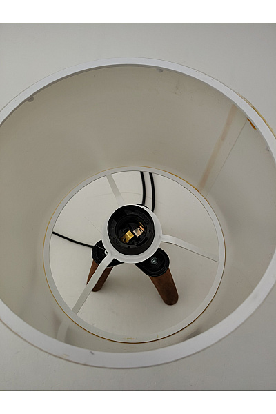 Stolní lampa s dřevěným stativem a bílým stínidlem | Unimoda | obrázek 5