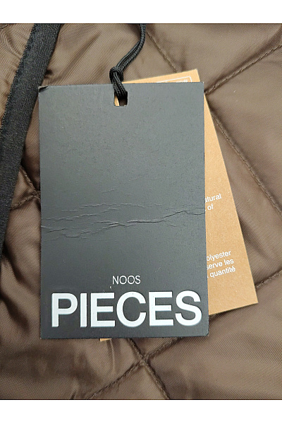 PIECES Dámská prošívaná přechodová bunda hnědá Velikost XS | PIECES | obrázek 6