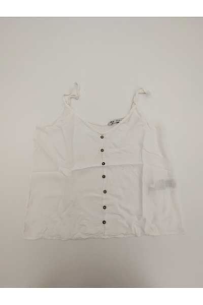 ONLY Bílé dámské tílko henley bez rukávů basic Vel. EU 38 | ONLY | obrázek 2