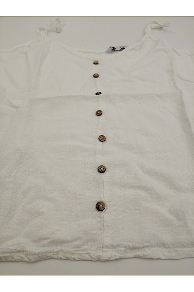 ONLY Bílé dámské tílko henley bez rukávů basic Vel. EU 38 | ONLY | obrázek 3