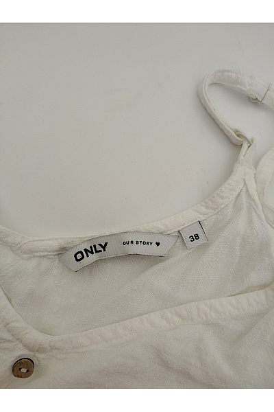 ONLY Bílé dámské tílko henley bez rukávů basic Vel. EU 38 | ONLY | obrázek 5