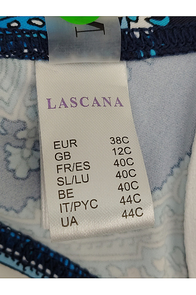 Lasca Modrá vzorovaná plavková kosticová podprsenka s úzkými ramínky Vel. EU 38C | Lasca | obrázek 6