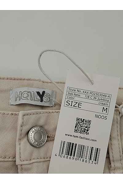 My Haily s Béžové bavlněné džíny vysokým pasem a širokými nohavicemi Vel. M | My Haily s | obrázek 8