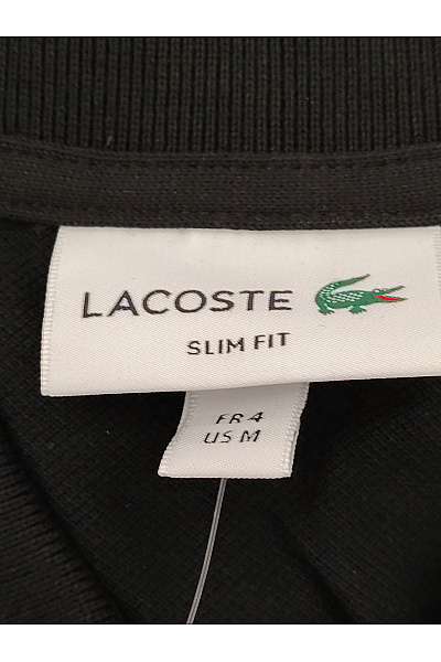 LACOSTE Černé bavlněné polo tričko s krátkým rukávem Velikost US M | LACOSTE | obrázek 5