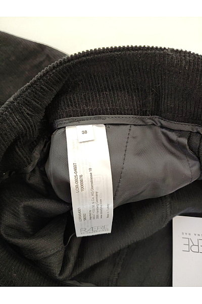 Dámské černé manšestrové kalhoty s vysokým pasem a širokými nohavicemi | Unimoda | obrázek 8