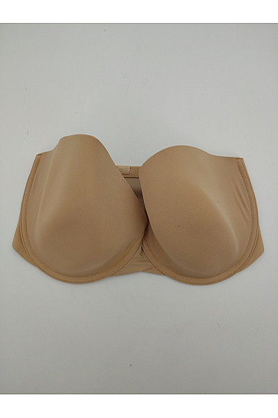 Calvin Klein Béžová hladká podprsenka bez ramínek bardotka Vel. US 34DDD | Calvin Klein | obrázek 2