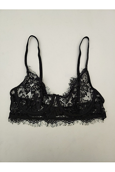 Černá krajková braletová podprsenka s kosticemi | Unimoda | obrázek 2