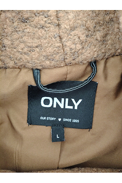 ONLY Dámský hnědý dvouřadý kabát s vysokým límcem Velikost L | ONLY | obrázek 7