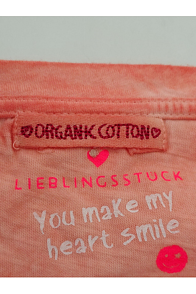 LIEBLINGSSTÜCK Dámské oranžové bavlněné tričko s krátkým rukávem a potiskem Velikost L | LIEBLINGSSTÜCK | obrázek 5