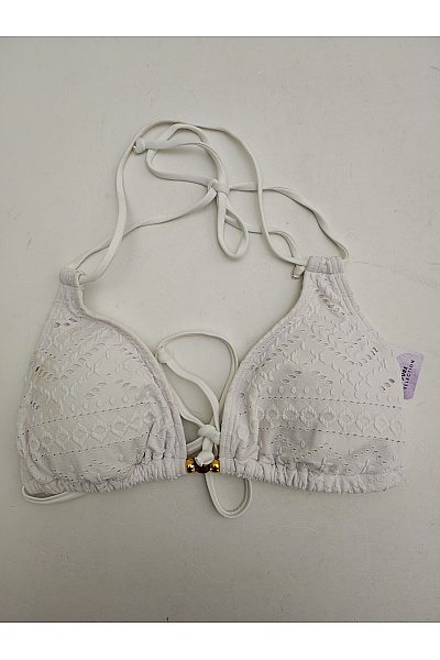 Lasca Bílé dámské bikiny s krajkou a zavazováním za krk Vel. EU 38C/D | Lasca | obrázek 2