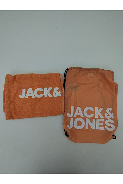 JACK & JONES Oranžový bavlněný ručník s vakem | JACK & JONES | obrázek 2