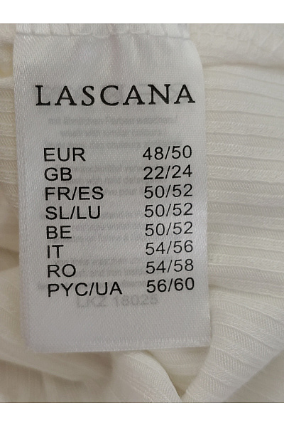 Lasca Bílé dámské basic tričko s krátkým rukávem a výstřihem Vel. EU 48/50 | Lasca | obrázek 4