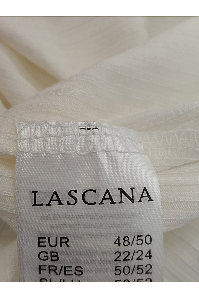 Lasca Bílé dámské basic tričko s krátkým rukávem a výstřihem Vel. EU 48/50 | Lasca | obrázek 5