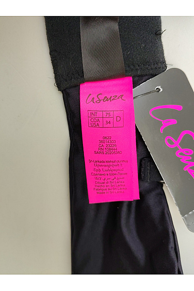 La Senza Černá hladká push-up podprsenka s překříženými ramínky Vel. US 34D | La Senza | obrázek 8
