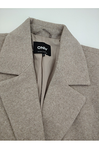 ONLY Béžový elegantní dlouhý kabát s páskem Vel. M | ONLY | obrázek 5