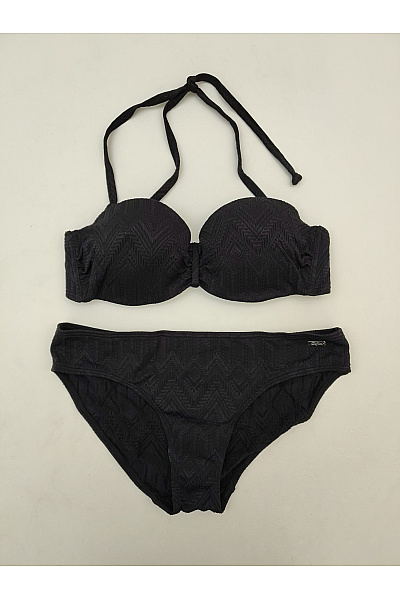 BUFFALO Černé dvoudílné bikiny s geometrickým vzorem a vyztuženou podprsenkou | BUFFALO | obrázek 2