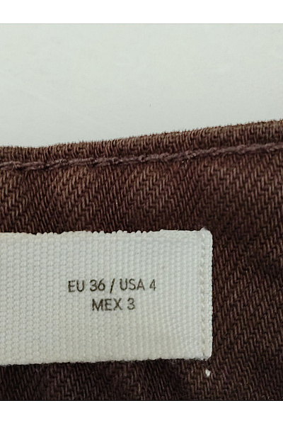 MANGO Dámské hnědé bavlněné džíny wide leg s vysokým pasem a roztřepenými nohavicemi Velikost EU 36 | MANGO | obrázek 6