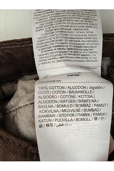 MANGO Dámské hnědé bavlněné džíny wide leg s vysokým pasem a roztřepenými nohavicemi Velikost EU 36 | MANGO | obrázek 7