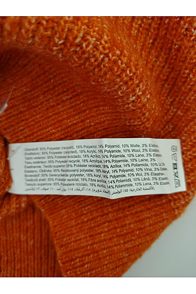 Oranžový dámský pletený rolák s knoflíky na rukávech Vel. M | Unimoda | obrázek 6