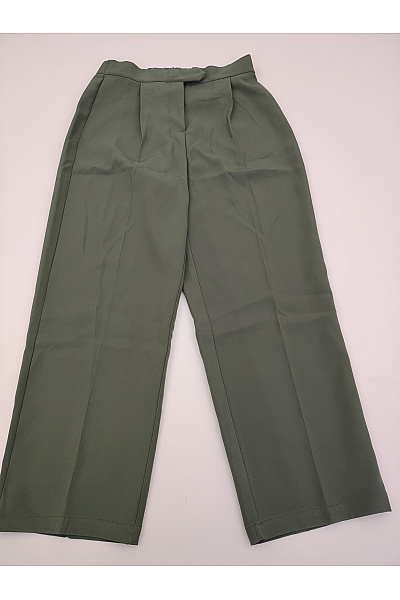 Dámské khaki kalhoty s vysokým pasem a gumou v pase Velikost EU 42 | Unimoda | obrázek 7