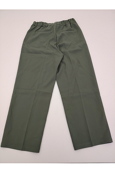 Dámské khaki kalhoty s vysokým pasem a gumou v pase Velikost EU 42 | Unimoda | obrázek 8
