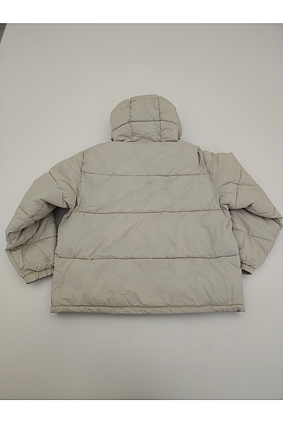 PULL&BEAR Béžová dámská zimní prošívaná puffer bunda s kapucí Vel. EU L | PULL&BEAR | obrázek 5