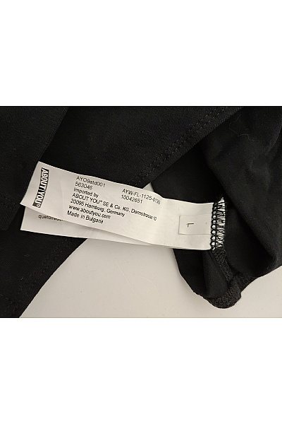 Černé bavlněné body s dlouhým rukávem a síťovanými průstřihy Velikost L | Unimoda | obrázek 6