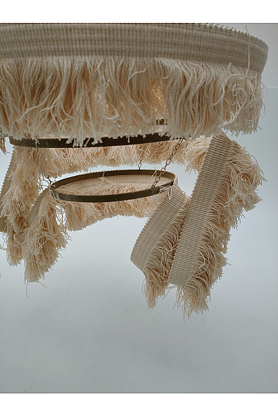 Béžové závěsné svítidlo s třásněmi boho styl | Unimoda | obrázek 7