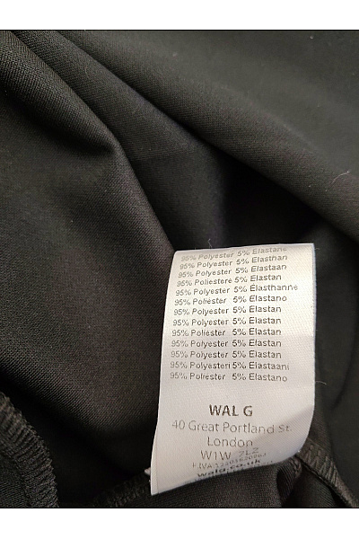 WALBUSCH Černé společenské maxi šaty za krk s rozparkem Velikost UK 20 | WALBUSCH | obrázek 6
