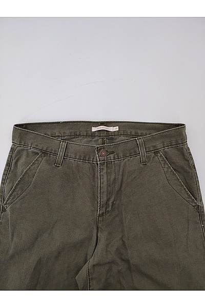 LEVIS Dámské khaki cargo kalhoty bavlněné široké Velikost US W28 L30 | LEVIS | obrázek 4