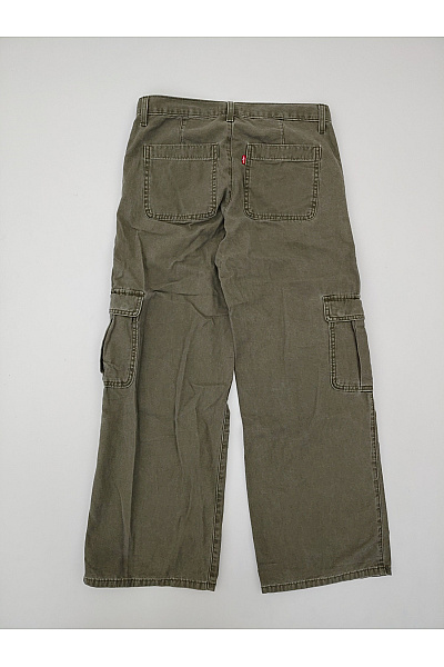 LEVIS Dámské khaki cargo kalhoty bavlněné široké Velikost US W28 L30 | LEVIS | obrázek 6