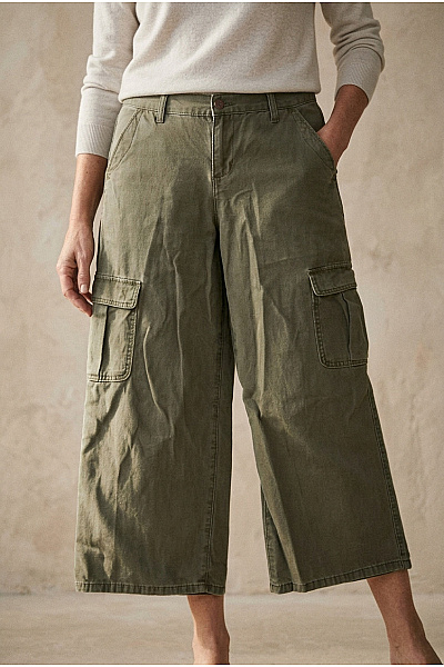 LEVIS Dámské Khaki Cargo Kalhoty Bavlněné široké Velikost US W28 L30
