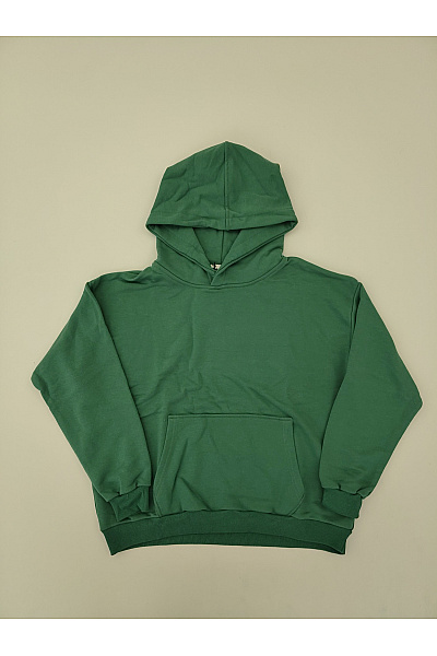 Pánská zelená bavlněná mikina s kapucí a klokaní kapsou oversized Vel. S | Unimoda | obrázek 2