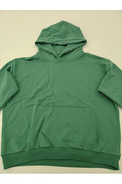 Pánská zelená bavlněná mikina s kapucí a klokaní kapsou oversized Vel. S | Unimoda | obrázek 4