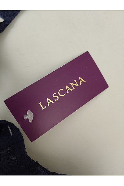 Lasca Modrá krajková push-up podprsenka s ozdobnými pásky a překříženými ramínky Vel. EU 80 B | Lasca | obrázek 9