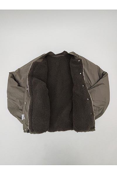 Studioselect Dámská bomber bunda khaki oversize oboustranná Vel. M | studioselect | obrázek 5