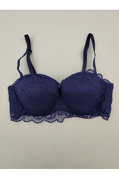 Lasca Modrá krajková push up bardotka Vel. EU 80C | Lasca | obrázek 2