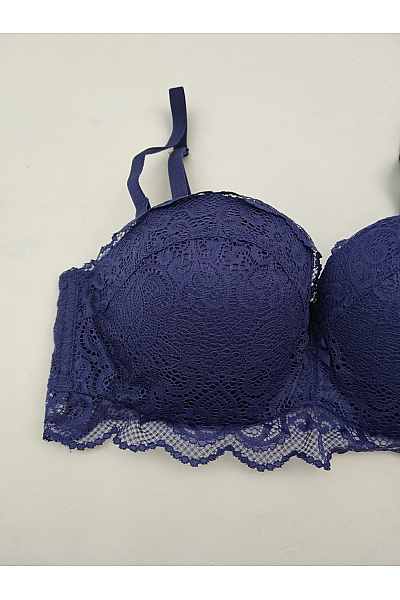 Lasca Modrá krajková push up bardotka Vel. EU 80C | Lasca | obrázek 3