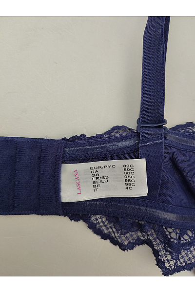 Lasca Modrá krajková push up bardotka Vel. EU 80C | Lasca | obrázek 7