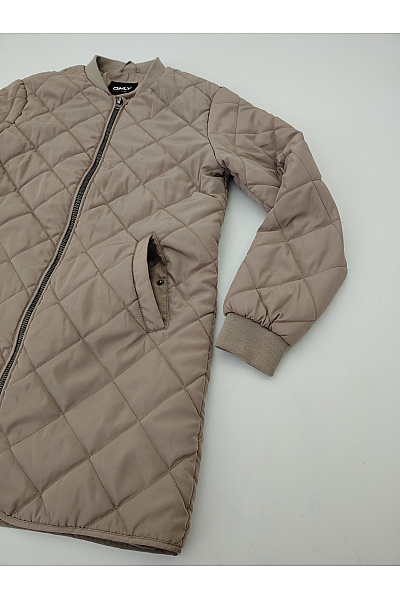 ONLY Dámská béžová prošívaná bunda bomber střihu Vel. XS | ONLY | obrázek 10