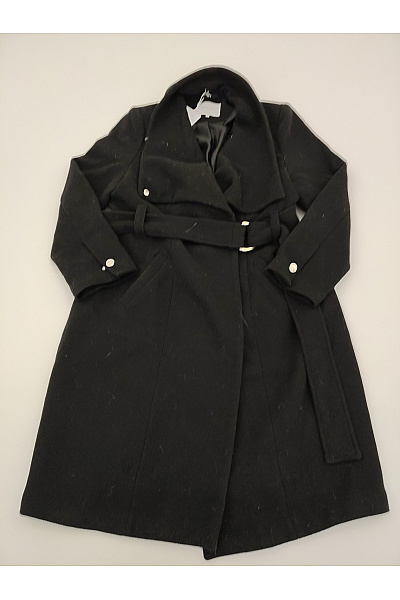 Černý elegantní krátký kabát s kapucí Vel. EU 42 | Unimoda | obrázek 6