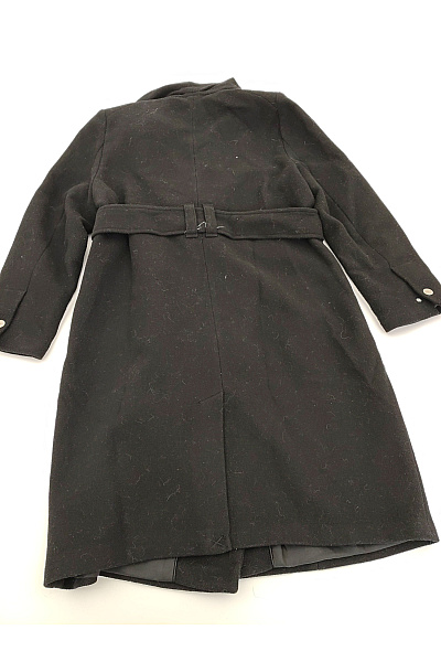 Černý elegantní krátký kabát s kapucí Vel. EU 42 | Unimoda | obrázek 10