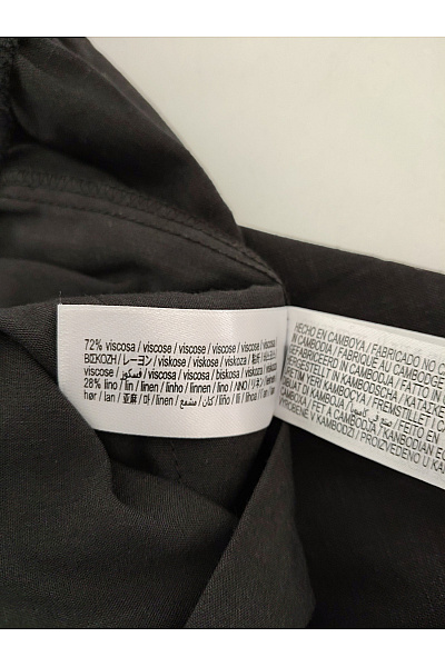 Bershka Černé dámské široké letní kalhoty s vysokým pasem Velikost EU L | Bershka | obrázek 6