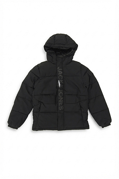 JACK & JONES Chlapecká černá Prošívaná Zimní Bunda S Kapucí Vel. EU 164